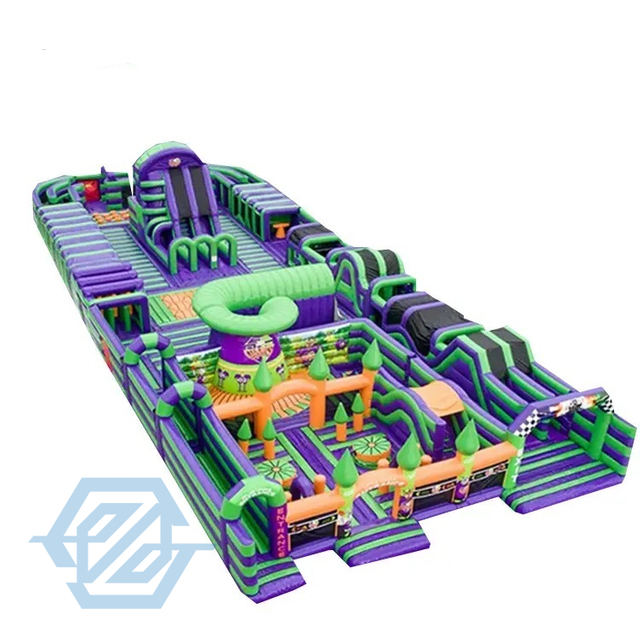  오락을 위한 대형 팽창식 테마 파크 장애물 코스 게임